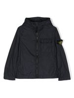 Stone Island Junior veste à patch Compass - Bleu