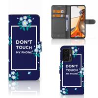 Xiaomi 11T | 11T Pro Portemonnee Hoesje Flowers Blue DTMP | Portemonnee hoesje