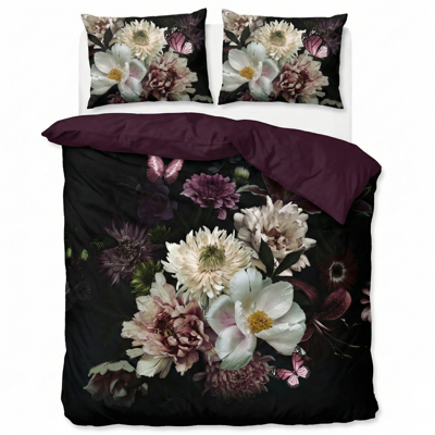 Dekbedovertrek Marleen - Lits-Jumeaux (240x220 Cm) - Meerkleurig Microvezel - Bloemen - Pure - Dekbed-Discounter.nl