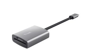 Trust 24136 geheugenkaartlezer USB 3.2 Gen 1 (3.1 Gen 1) Type-C Aluminium