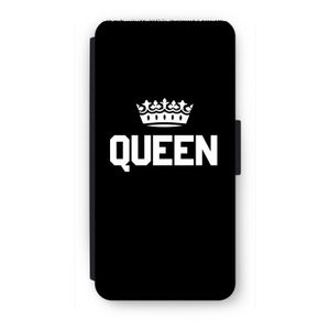 Queen zwart: iPhone 7 Flip Hoesje