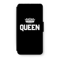 Queen zwart: iPhone 7 Flip Hoesje