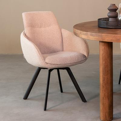 LABEL51 Eetkamerstoel 'Beauty' Bouclé, kleur Naturel