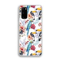 Bloemen tukan: Samsung Galaxy S20 Transparant Hoesje