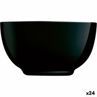 Kom Luminarc Diwali Noir Zwart Glas 14,5 cm (24 Stuks)