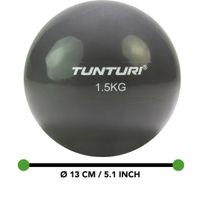 Tunturi 14TUSCL400 gymnastiekbal 12 cm Antraciet Volledige grootte - thumbnail