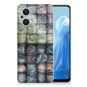 Silicone Back Cover OPPO Reno8 Lite Spijkerbroeken