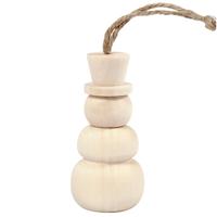 Creativ Company 58059 kerstornament Kerstbal Hout Beige 1 stuk(s) - thumbnail