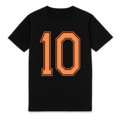 FC Eleven - 1974 Eigen Rugnummer Casual Heavy T-Shirt - Zwart