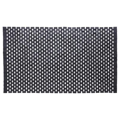 Badmat Sealskin Woodblock 52x90 cm Teak Zwart