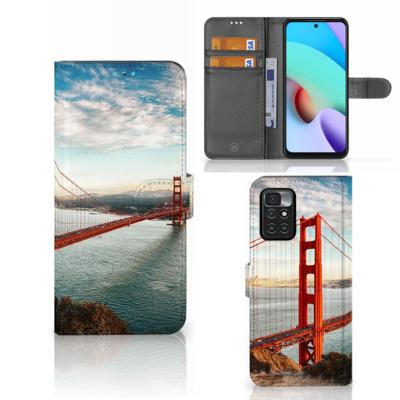 Xiaomi Redmi 10 | Flip Cover | Golden Gate Bridge