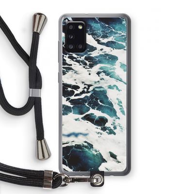 Golven: Samsung Galaxy A31 Transparant Hoesje met koord