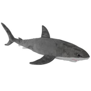 Nature Planet Knuffeldier witte haai - zachte pluche stof - 96 cm
