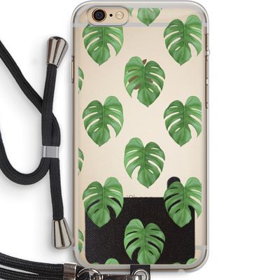 Monstera leaves: iPhone 6 PLUS / 6S PLUS Transparant Hoesje met koord