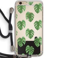Monstera leaves: iPhone 6 PLUS / 6S PLUS Transparant Hoesje met koord