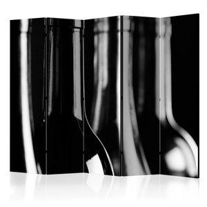 Vouwscherm - Wijnflessen, gemonteerd geleverd, dubbelzijdig geprint (kamerscherm)225x172cm