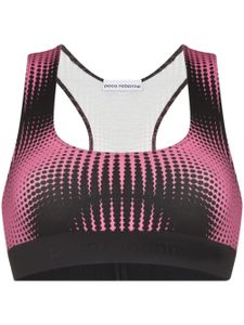 Rabanne brassière de sport à imprimé géométrique - Rose