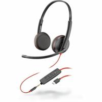 Hoofdtelefoon met microfoon Poly 8X229A6 Zwart