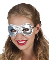 Oogmasker Metallised zilver - thumbnail