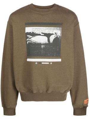 Heron Preston sweat imprimé à patch logo - Vert