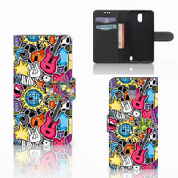 Nokia 2 Wallet Case met Pasjes Punk Rock - thumbnail