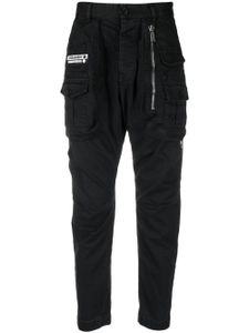 DSQUARED2 pantalon fuselé à patch logo - Noir