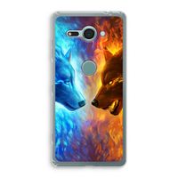 Fire & Ice: Sony Xperia XZ2 Compact Transparant Hoesje Fire & Ice: Sony Xperia XZ2 Compact Transparant Hoesje
