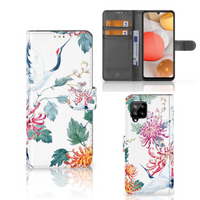 Samsung Galaxy A42 5G Telefoonhoesje met Pasjes Bird Flowers