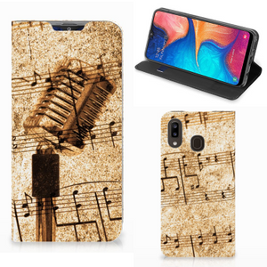 Samsung Galaxy A30 Stand Case Bladmuziek