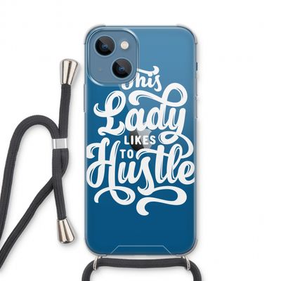 Hustle Lady: iPhone 13 Transparant Hoesje met koord