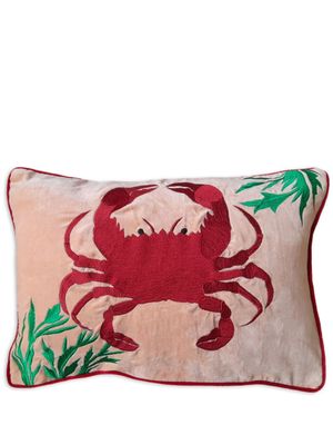 Les-Ottomans coussin à broderies - Rose