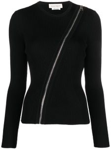 Alexander McQueen sweat à zip - Noir