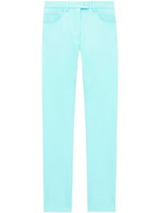 Courrèges pantalon droit à logo brodé - Bleu