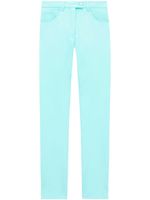 Courrèges pantalon droit à logo brodé - Bleu