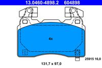 Remblokkenset, schijfrem ATE, u.a. für Chevrolet, Opel, Vauxhall