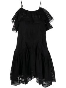 MARANT ÉTOILE robe courte Moly en broderie anglaise - Noir