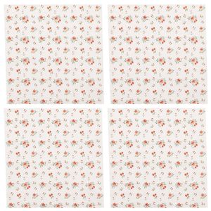 HAES DECO - Set van 4 Wegwerpservetten - 33x33 cm (20 stuks in verpakking) - Papier - Little Rose Collection