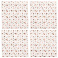 HAES DECO - Set van 4 Wegwerpservetten - 33x33 cm (20 stuks in verpakking) - Papier - Little Rose Collection