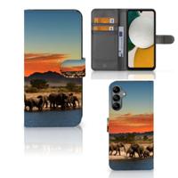 Samsung Galaxy A34 | Telefoonhoesje | Met pasjeshouder | Olifanten