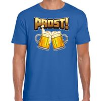 Apres ski t-shirt voor heren - bier - blauw - apres ski/oktoberfest