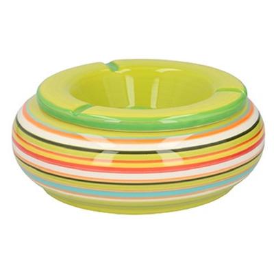 G. Wurm Stormasbak - keramiek - groen - 17 x 8 cm