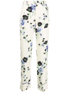 Nº21 pantalon droit à fleurs - Jaune