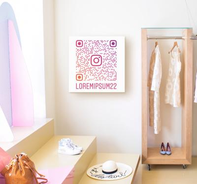Aanpasbare instagram QR code canvas