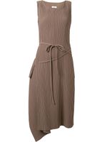 Goen.J robe à design asymétrique - Marron