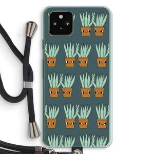 Sansevieria: Pixel 5a 5G Transparant Hoesje met koord