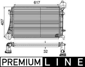 Intercooler, inlaatluchtkoeler CI167000P