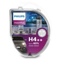 Philips VisionPlus Type lamp: H4, verpakking van 2, koplamp voor auto - thumbnail