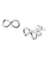 TFT Oorknoppen Infinity Zilver Gerhodineerd Glanzend 9 mm x 4.5 mm