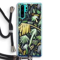 Tropical Palms Dark: Huawei P30 Pro Transparant Hoesje met koord