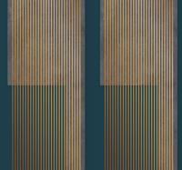 Luxe strepen Bruin Blauw behang kantoor
